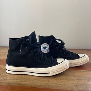 Like New Black Chuck 70 high top Suede egret ancestral blue converse women’s 7